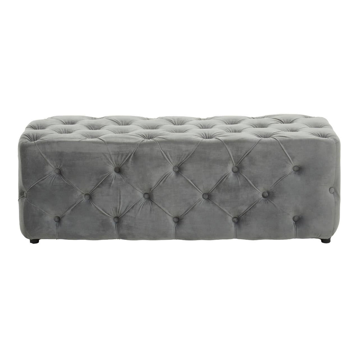 Alea Grey Velvet Bench.
