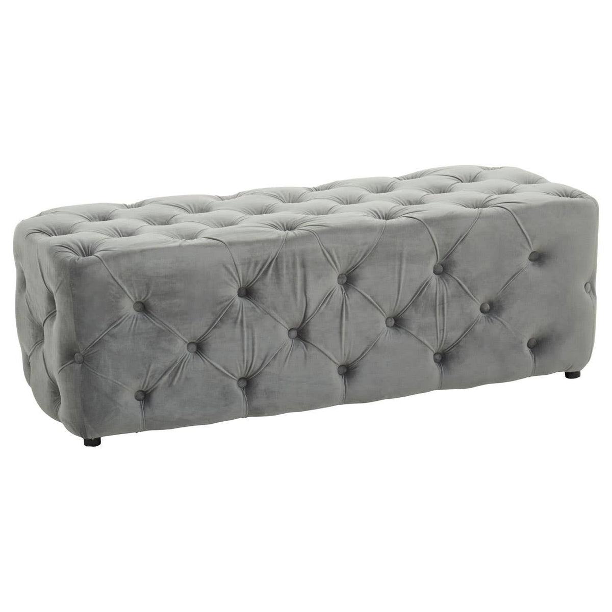 Alea Grey Velvet Bench.