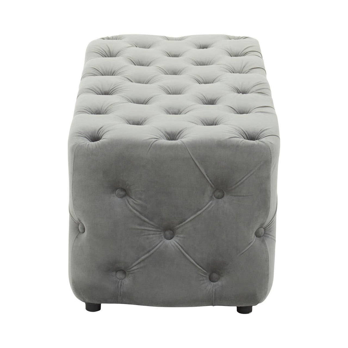 Alea Grey Velvet Bench.