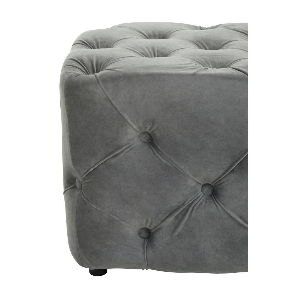 Alea Grey Velvet Bench.
