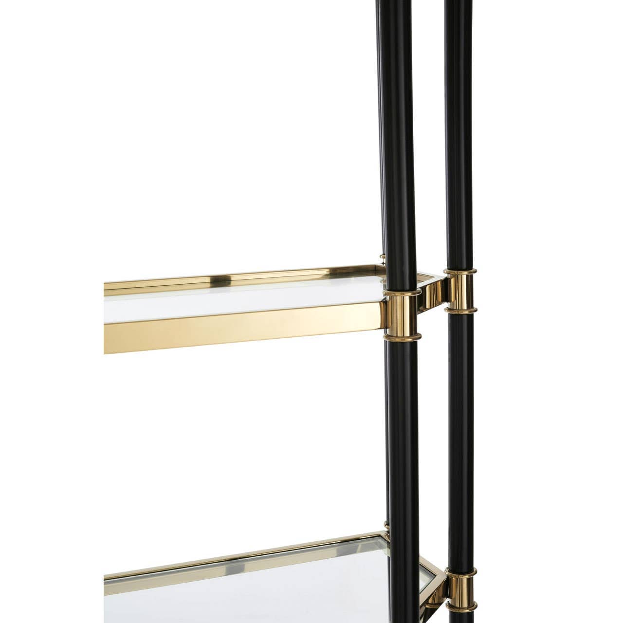 Noosa & Co. Living Allessi 5 Shelf Unit In Champagne Finish and Black Frame House of Isabella UK