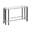 Noosa & Co. Living Allessi Silver and Black Console Table with Glass Top House of Isabella UK