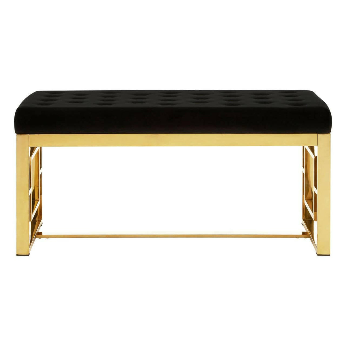 Allure Black Velvet Bench.