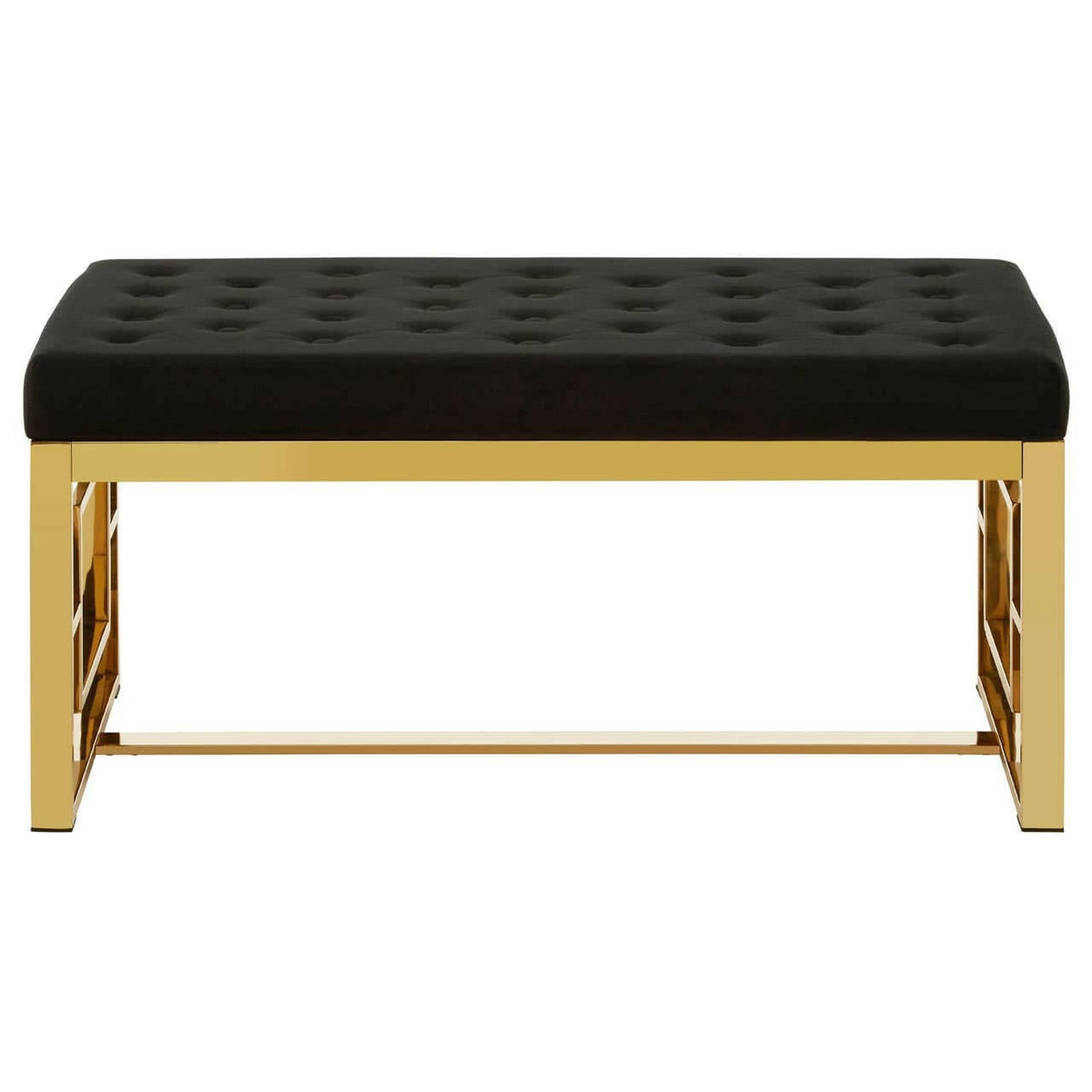 Allure Black Velvet Bench.