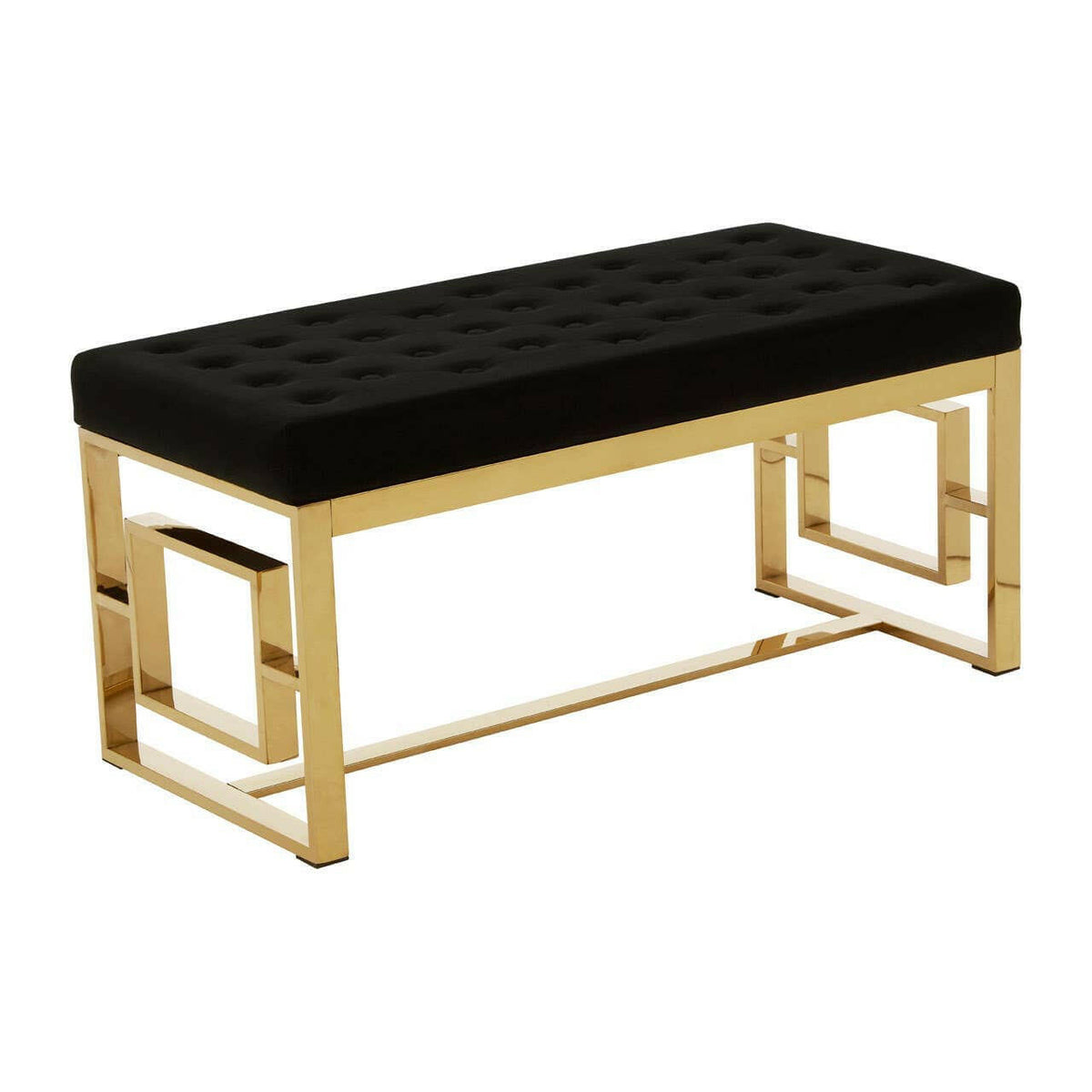 Allure Black Velvet Bench.