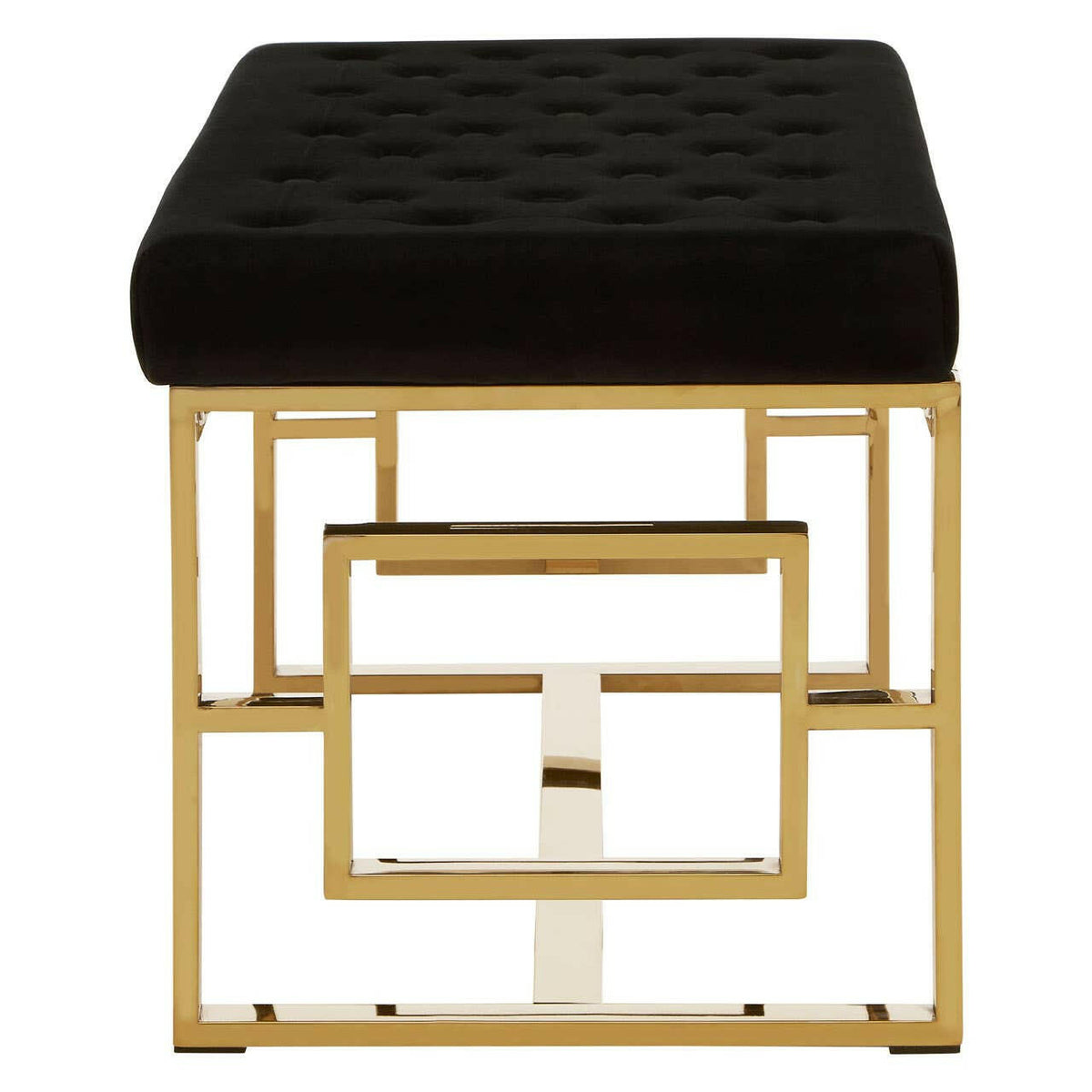 Allure Black Velvet Bench.