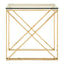 Noosa & Co. Living Allure Champagne Gold Cross Legs End Table House of Isabella UK