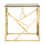 Noosa & Co. Living Allure Champagne Gold Geometric End Table House of Isabella UK