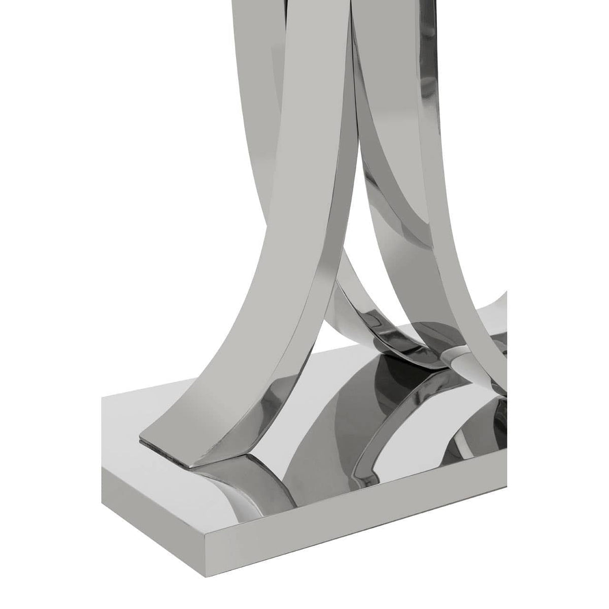 Noosa & Co. Living Allure Chrome Curved Base Console Table House of Isabella UK