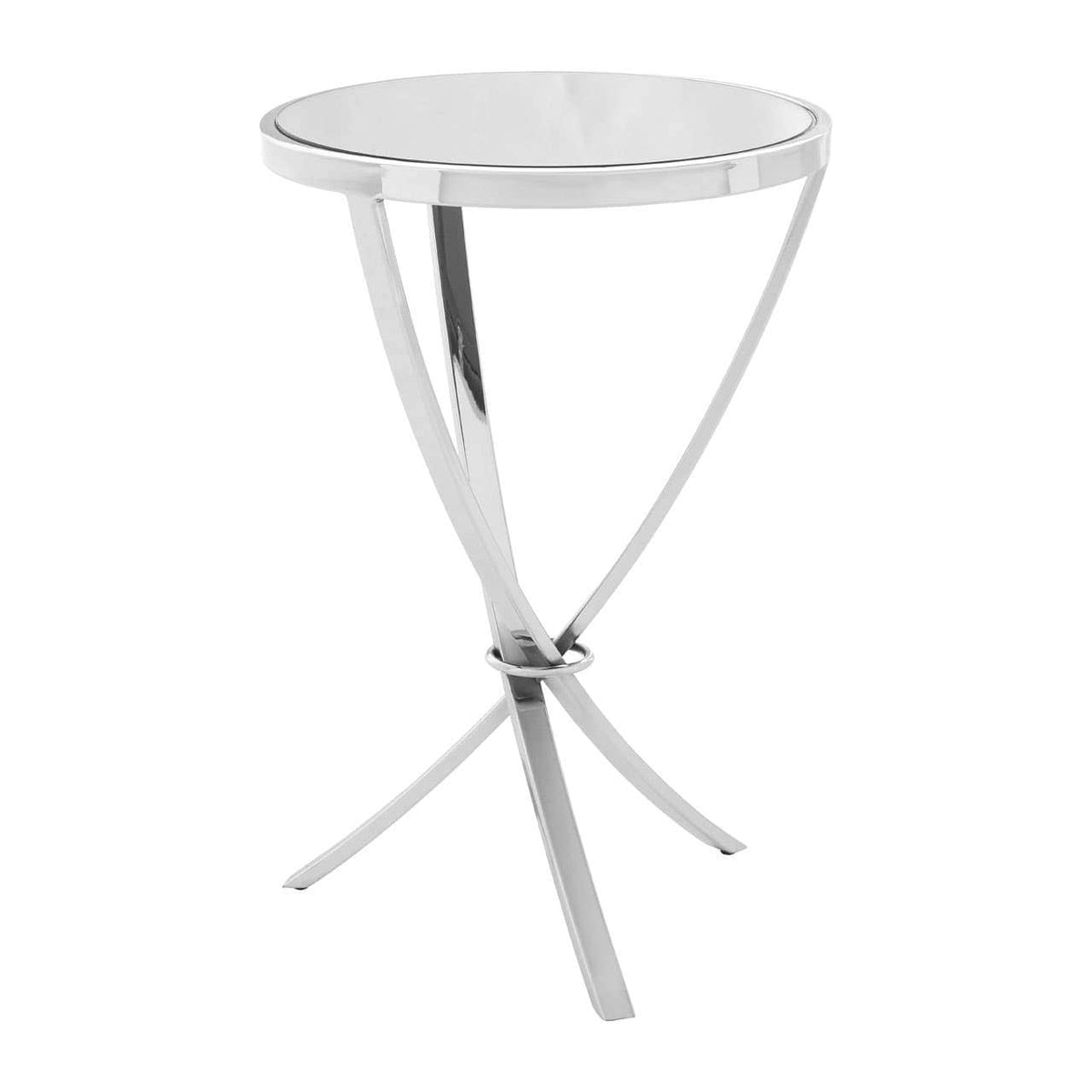 Allure Chrome Pinched Side Table.