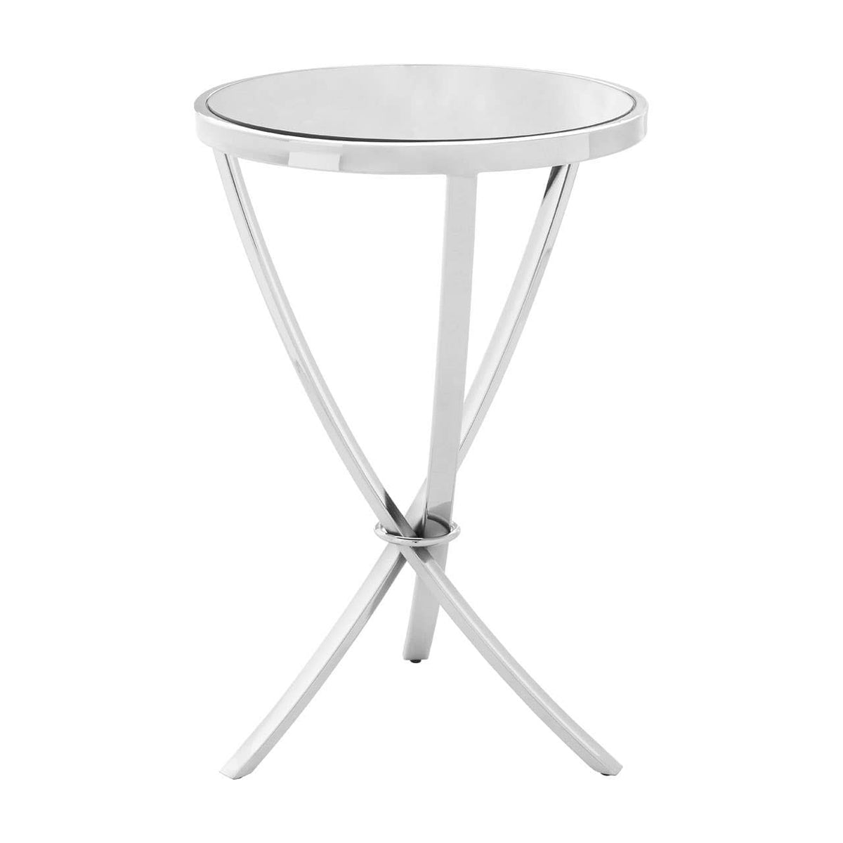 Allure Chrome Pinched Side Table.