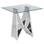 Noosa & Co. Living Allure Chrome Wing Base End Table House of Isabella UK