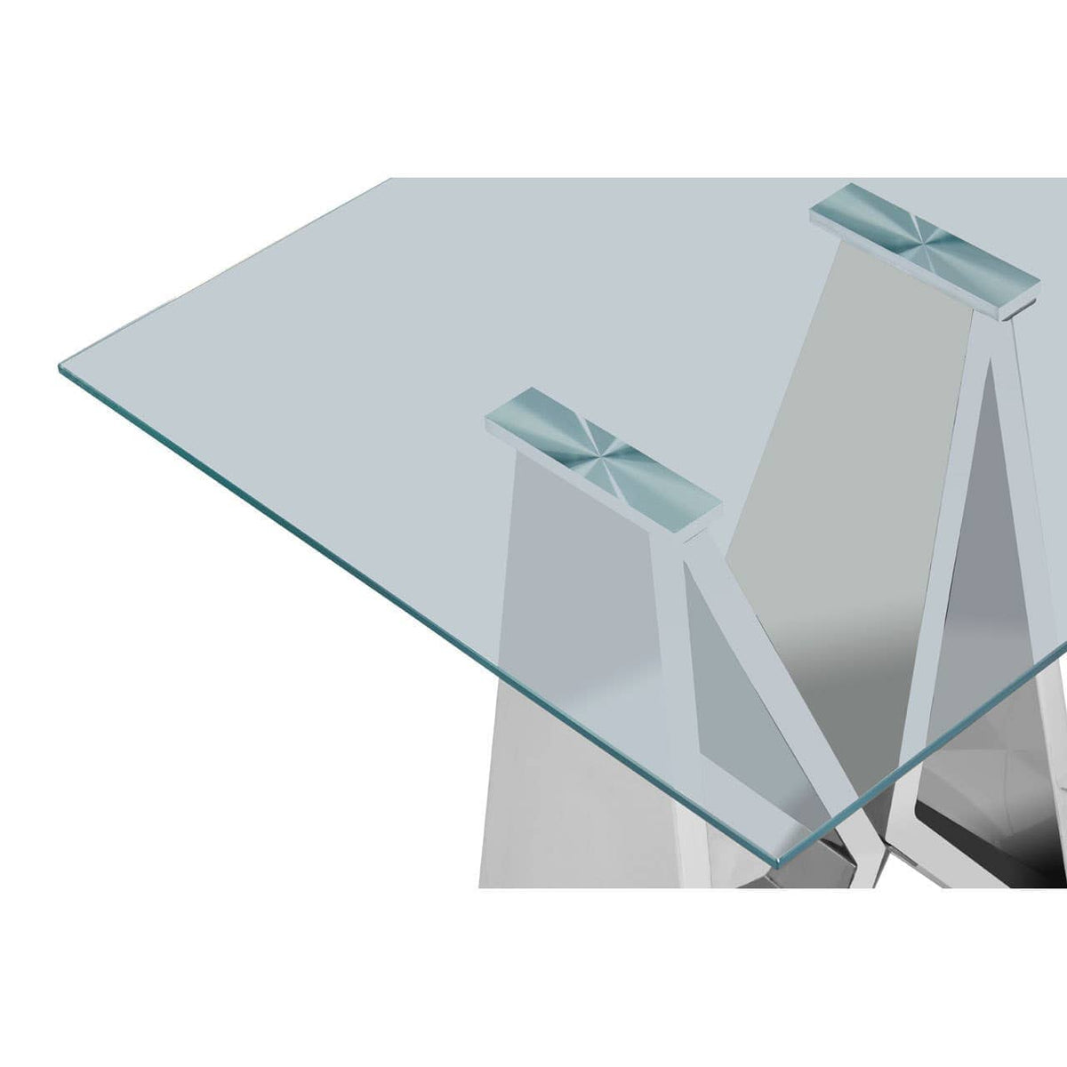 Noosa & Co. Living Allure Chrome Wing Base End Table House of Isabella UK