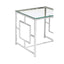 Noosa & Co. Living Allure Clear Glass And Silver Base End Table House of Isabella UK