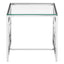 Noosa & Co. Living Allure Clear Glass And Silver Base End Table House of Isabella UK