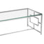 Noosa & Co. Living Allure Clear Glass Silver Base Coffee Table House of Isabella UK