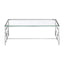 Noosa & Co. Living Allure Clear Glass Silver Base Coffee Table House of Isabella UK