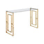 Noosa & Co. Living Allure Console Table with Gold Legs and Glass Top House of Isabella UK