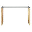 Noosa & Co. Living Allure Console Table with Gold Legs and Glass Top House of Isabella UK