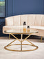 Noosa & Co. Living Allure Corseted Round Champagne Coffee Table House of Isabella UK