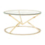 Noosa & Co. Living Allure Corseted Round Champagne Coffee Table House of Isabella UK