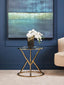 Noosa & Co. Living Allure Corseted Round Champagne End Table House of Isabella UK