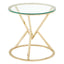 Noosa & Co. Living Allure Corseted Round Champagne End Table House of Isabella UK