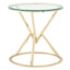 Noosa & Co. Living Allure Corseted Round Champagne End Table House of Isabella UK