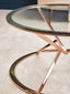 Noosa & Co. Living Allure Corseted Round Rose Gold Coffee Table House of Isabella UK