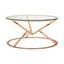 Noosa & Co. Living Allure Corseted Round Rose Gold Coffee Table House of Isabella UK