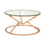 Noosa & Co. Living Allure Corseted Round Rose Gold Coffee Table House of Isabella UK