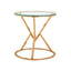 Noosa & Co. Living Allure Corseted Round Rose Gold End Table House of Isabella UK