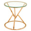 Noosa & Co. Living Allure Corseted Round Rose Gold End Table House of Isabella UK