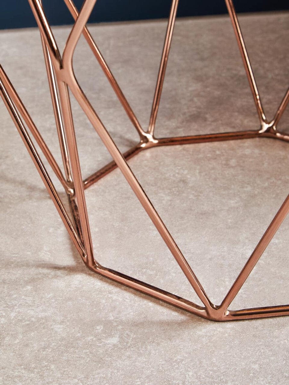 Noosa & Co. Living Allure End Table With Rose Gold Base House of Isabella UK