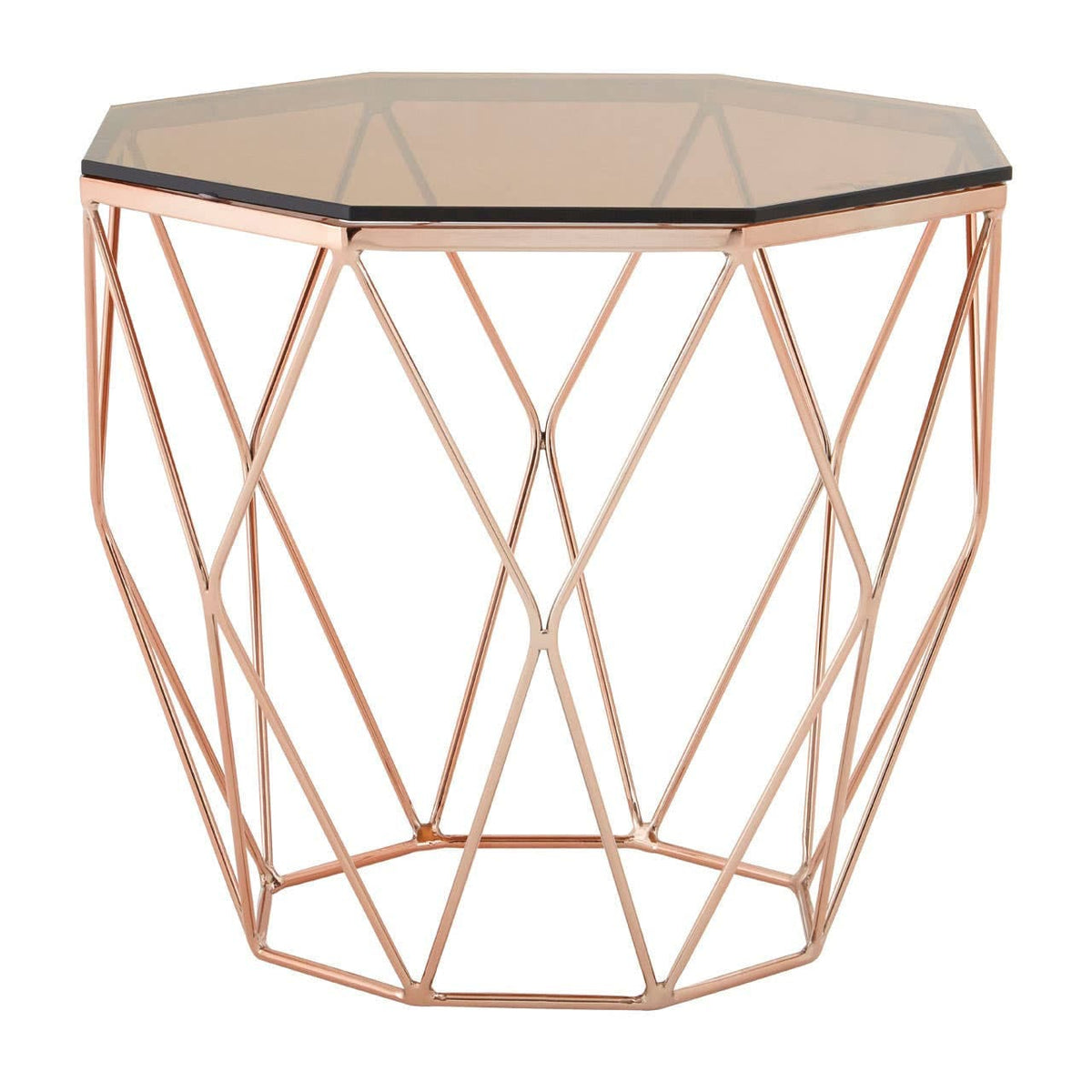 Noosa & Co. Living Allure End Table With Rose Gold Base House of Isabella UK