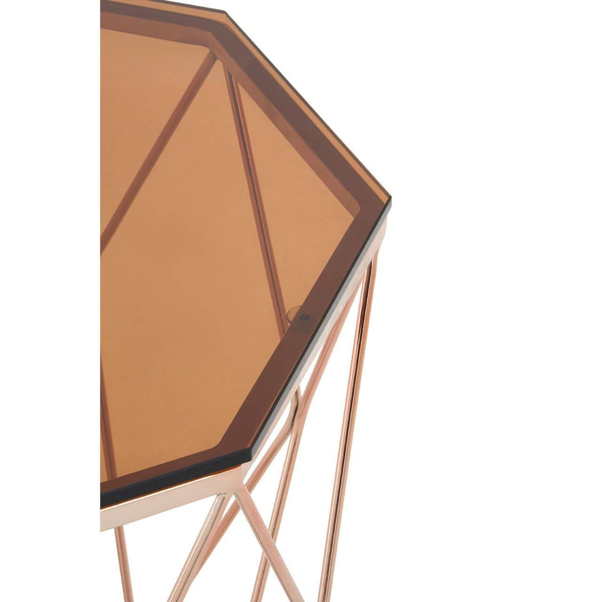 Noosa & Co. Living Allure End Table With Rose Gold Base House of Isabella UK