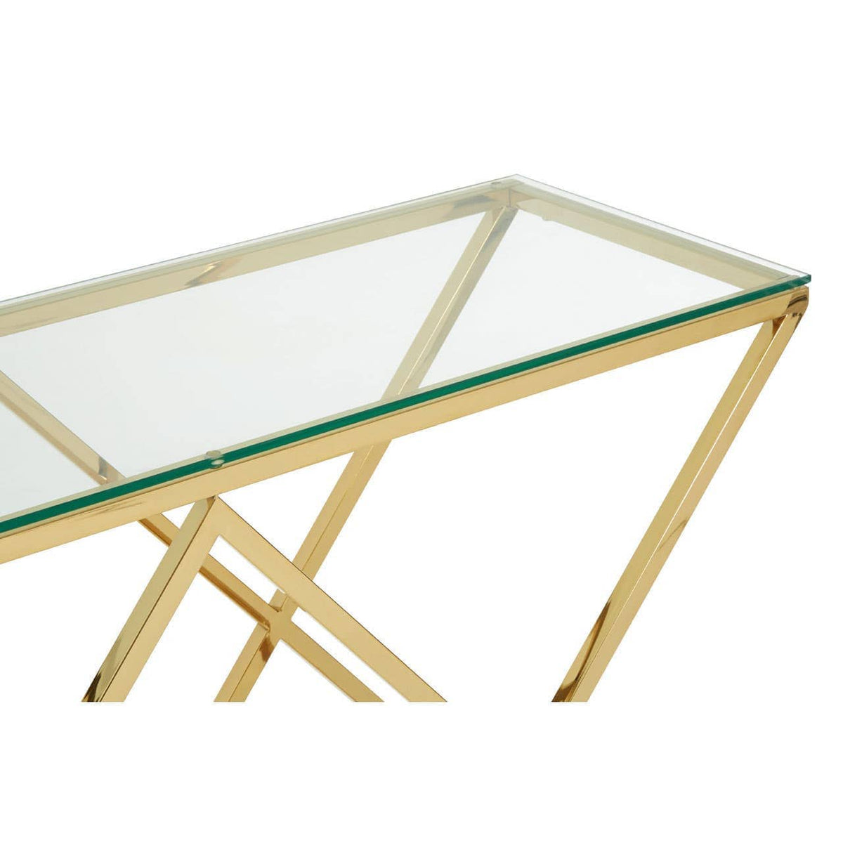 Noosa & Co. Living Allure Gold Finish Console Table House of Isabella UK