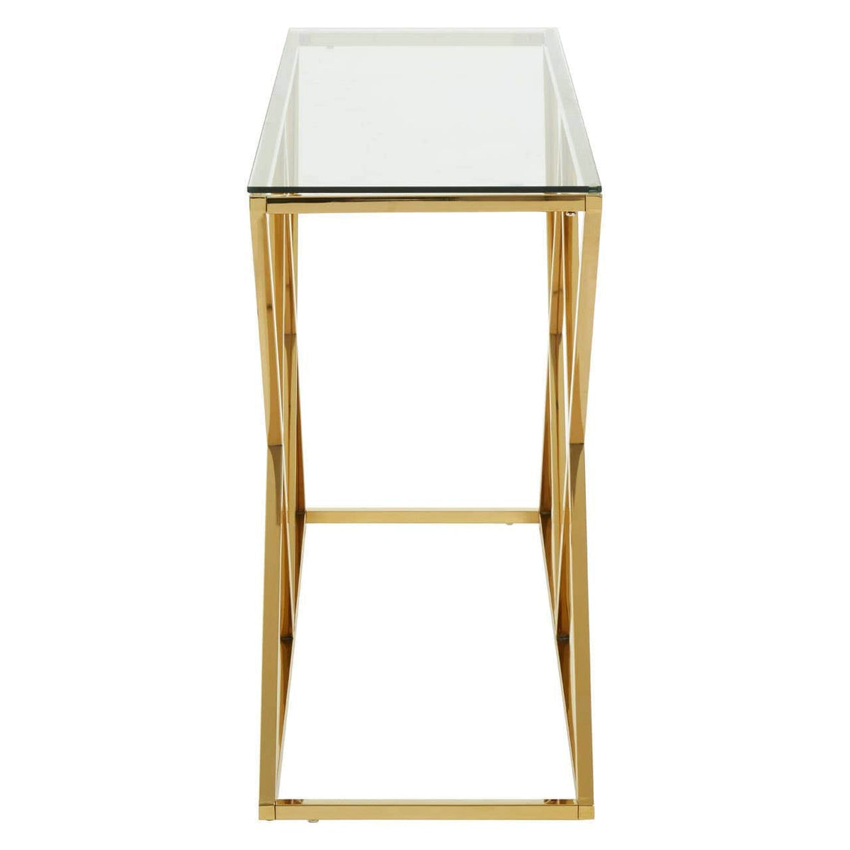 Noosa & Co. Living Allure Gold Finish Console Table House of Isabella UK