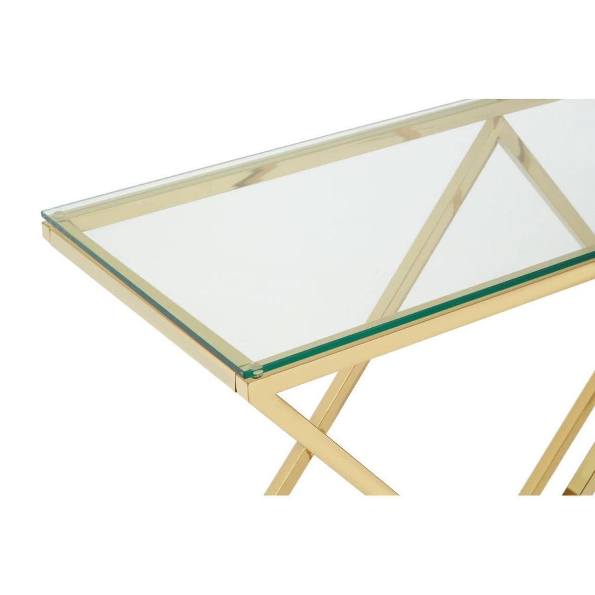 Noosa & Co. Living Allure Gold Finish Console Table House of Isabella UK