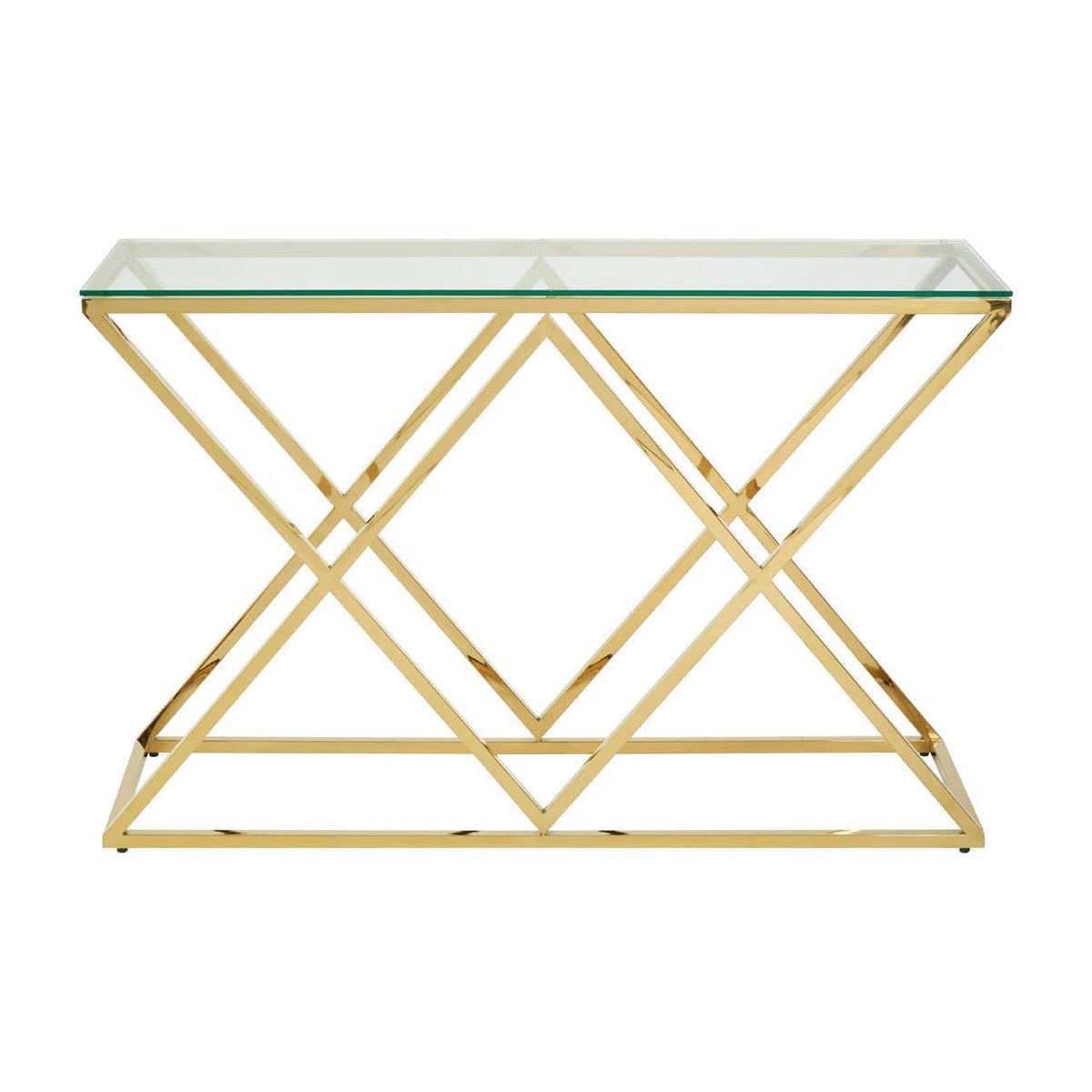 Noosa & Co. Living Allure Gold Finish Console Table House of Isabella UK