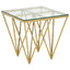 Noosa & Co. Living Allure Gold Finish Spike Legs End Table House of Isabella UK