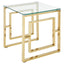 Noosa & Co. Living Allure Gold Finish Square Legs End Table House of Isabella UK