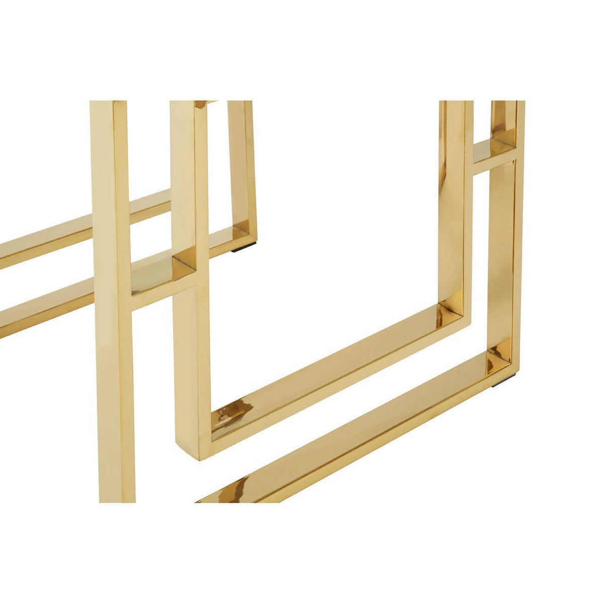 Noosa & Co. Living Allure Gold Finish Square Legs End Table House of Isabella UK