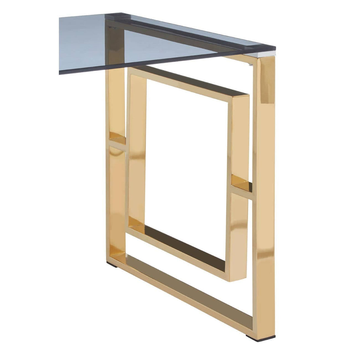 Noosa & Co. Living Allure Gold Finish Square Legs End Table House of Isabella UK