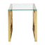 Noosa & Co. Living Allure Gold Finish Square Legs End Table House of Isabella UK