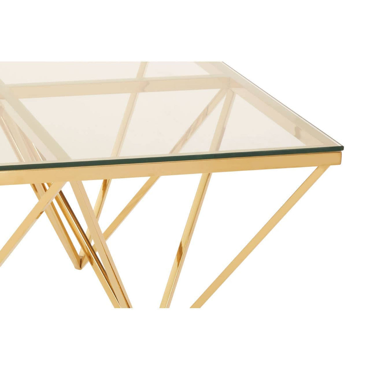 Noosa & Co. Living Allure Gold Prismatic Coffee Table House of Isabella UK