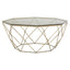 Noosa & Co. Living Allure Hexagon Coffee Table With Brushed Nickel Base House of Isabella UK