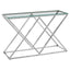 Noosa & Co. Living Allure Inverted Prism Base Silver Console Table. House of Isabella UK