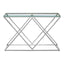 Noosa & Co. Living Allure Inverted Prism Base Silver Console Table. House of Isabella UK