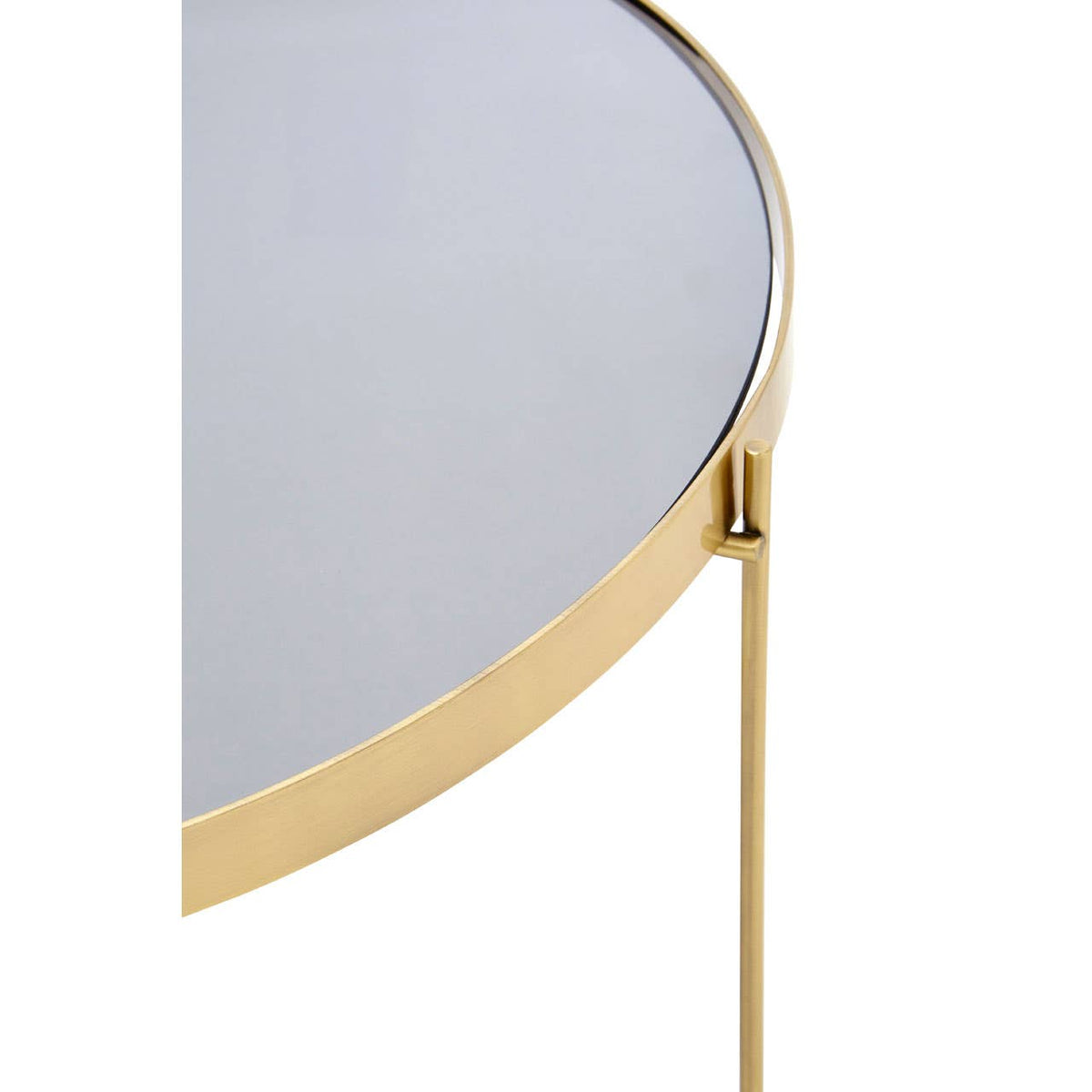 Allure Large Black Mirror Side Table.